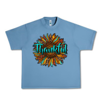 Pebble Blue thankful sunflower Urban Heavy Tee - RanaPortraitStore