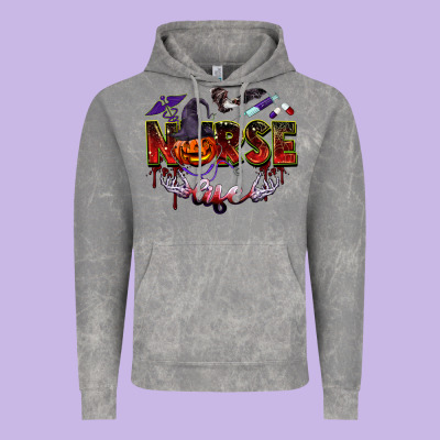 Halloween Nurse Life Vintage Hoodie Designed By Barkaloodesign