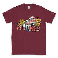 Burgundy kentucky 4th of july Classic Tee - FaDigitalArtStudio