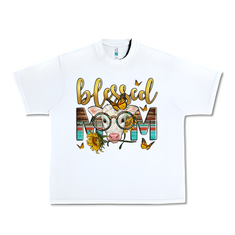 Western Blessed Mom Baby Calf Mother's Day Urban Heavy Tee by LillyAllenDesigns | Teevron