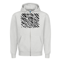 Dove Grey zebra background Zipper Hoodie - RanaPortraitStore