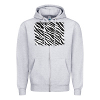 Heather Grey zebra background Zipper Hoodie - RanaPortraitStore
