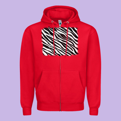 Zebra Background Zipper Hoodie Designed By Ranaportraitstore