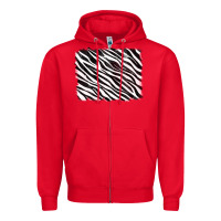 Red zebra background Zipper Hoodie - RanaPortraitStore