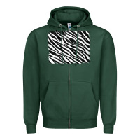 Sports Green zebra background Zipper Hoodie - RanaPortraitStore