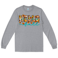 Heather Grey hello fall Long Sleeve Tee - Artiststas