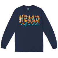 Navy hello fall Long Sleeve Tee - Artiststas
