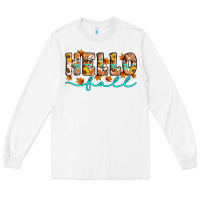 White hello fall Long Sleeve Tee - Artiststas