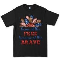Black home of the free because of the brave Premium Tee - BundleAndBundleShop