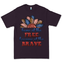 Plum home of the free because of the brave Premium Tee - BundleAndBundleShop