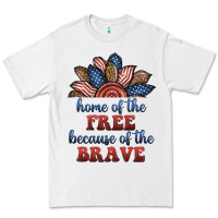 White home of the free because of the brave Premium Tee - BundleAndBundleShop