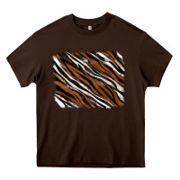 Chocolate Brown Tiger zebra background Heavy Core Tee - RanaPortraitStore