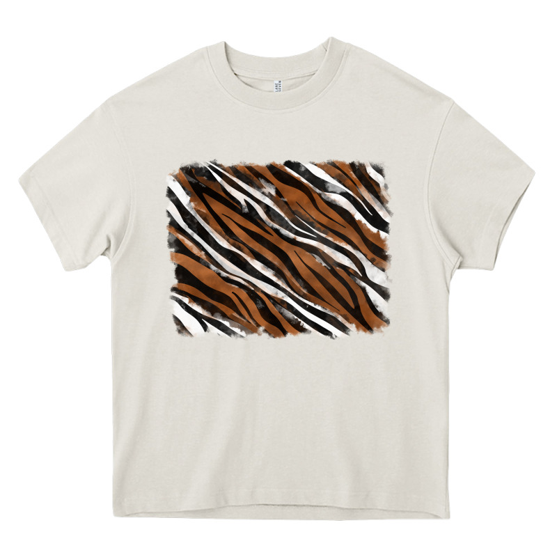 Tiger Zebra Background Heavy Core Tee by RanaPortraitStore | Teevron