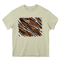 Mossy Tiger zebra background Heavy Core Tee - RanaPortraitStore