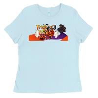 Baby Blue Trick Or Treat Baby Chimpanzee Ladies Tee - LillyAllenDesigns