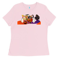 Bubblegum Pink Trick Or Treat Baby Chimpanzee Ladies Tee - LillyAllenDesigns