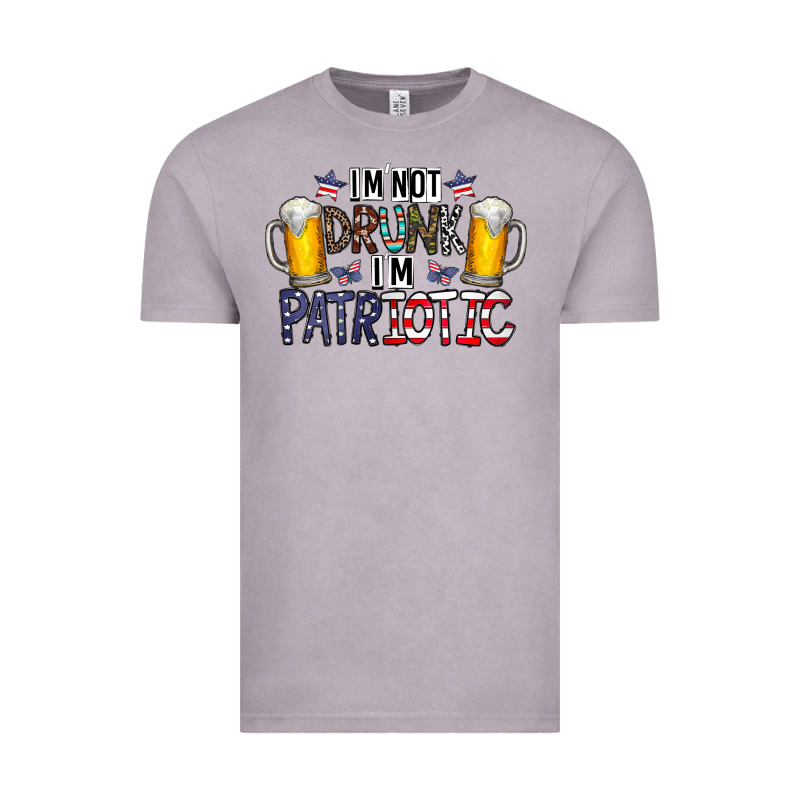 I'm Not Drunk I'm Patriotic Vintage Tee by CowhideDigitalArt | Teevron