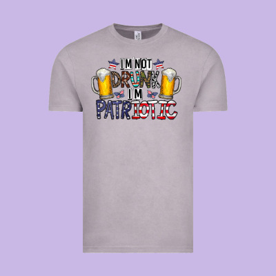 I'm Not Drunk I'm Patriotic Vintage Tee Designed By Cowhidedigitalart