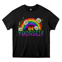 Black Be Yourself Pride Lgbtq Heavy Core Tee - BundleAndBundleShop