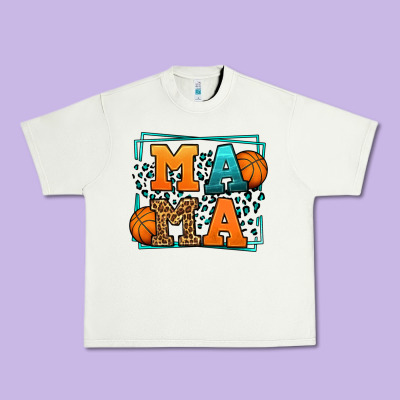 Leopard Basketball Mama Mother's Day Urban Heavy Tee Designed By Lillyallendesigns