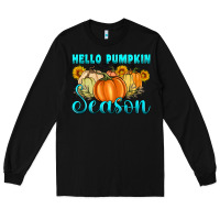 Black hello pumpkin season Long Sleeve Tee - Artiststas