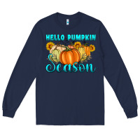 Navy hello pumpkin season Long Sleeve Tee - Artiststas