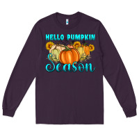 Plum hello pumpkin season Long Sleeve Tee - Artiststas
