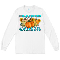 White hello pumpkin season Long Sleeve Tee - Artiststas