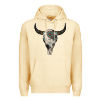 Pina Colada Cowhide Bull Skull Premium Hoodie - Jasminsmagicworld