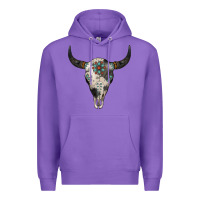 Purple Cowhide Bull Skull Premium Hoodie - Jasminsmagicworld