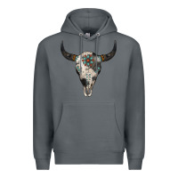 Rock Cowhide Bull Skull Premium Hoodie - Jasminsmagicworld