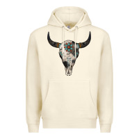Sandshell Cowhide Bull Skull Premium Hoodie - Jasminsmagicworld