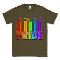 Army Green Pride Barcode Classic Tee - FaDigitalArtStudio