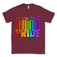 Burgundy Pride Barcode Classic Tee - FaDigitalArtStudio