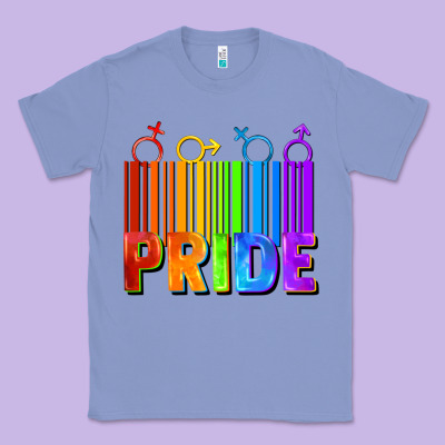 Pride Barcode Classic Tee Designed By Fadigitalartstudio