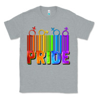 Heather Grey Pride Barcode Classic Tee - FaDigitalArtStudio