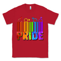 Red Pride Barcode Classic Tee - FaDigitalArtStudio