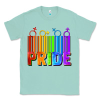 Seafoam Pride Barcode Classic Tee - FaDigitalArtStudio