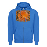 True Royal glitter leopard basketball background Zipper Hoodie - RanaPortraitStore