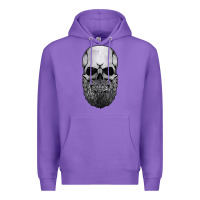 Purple creepy bald and bearded skull for halloween & skeletons fans t shirt Premium Hoodie - baoMotion