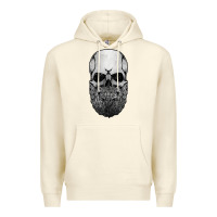 Sandshell creepy bald and bearded skull for halloween & skeletons fans t shirt Premium Hoodie - baoMotion