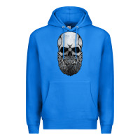 True Royal creepy bald and bearded skull for halloween & skeletons fans t shirt Premium Hoodie - baoMotion
