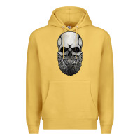 Antique Gold creepy bald and bearded skull for halloween & skeletons fans t shirt Premium Hoodie - baoMotion