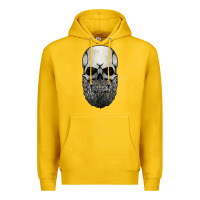 Lemon creepy bald and bearded skull for halloween & skeletons fans t shirt Premium Hoodie - baoMotion