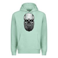 Seafoam creepy bald and bearded skull for halloween & skeletons fans t shirt Premium Hoodie - baoMotion