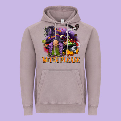 Witch Please Vintage Hoodie Designed By Barkaloodesign
