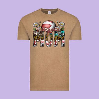 Volleyball Mom Vintage Tee Designed By Sublimationcraftshop