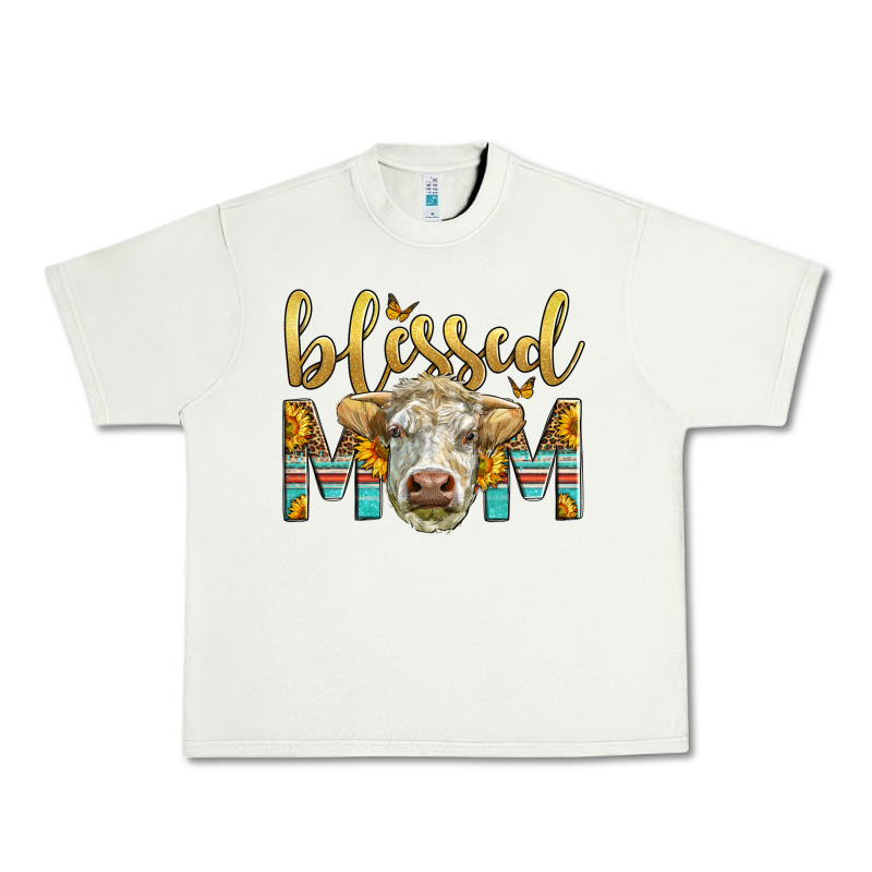 Western Blessed Mom Charolais Bull Mother's Day Urban Heavy Tee by LillyAllenDesigns | Teevron