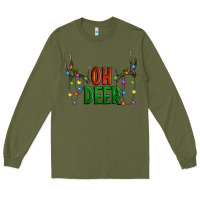 Army Green Oh deer christmas Long Sleeve Tee - Artiststas