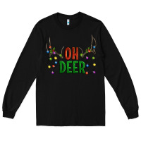 Black Oh deer christmas Long Sleeve Tee - Artiststas